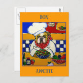 Carte Postale Chef Bulldog (Devant / Derrière)