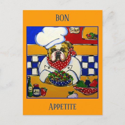 Carte Postale Chef Bulldog (Devant)