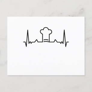 Carte Postale Chef casquette Cuisine - Nourriture Cadeaux De Coe