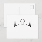 Carte Postale Chef casquette Cuisine - Nourriture Cadeaux De Coe (Devant / Derrière)