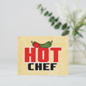 Carte Postale Chef chaud (poivrons rouges et verts) (Debout devant)
