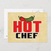 Carte Postale Chef chaud (poivrons rouges et verts) (Devant / Derrière)