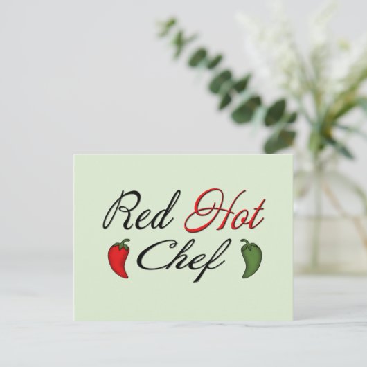 Carte Postale Chef chaud rouge (Debout devant)