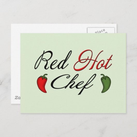 Carte Postale Chef chaud rouge (Devant / Derrière)