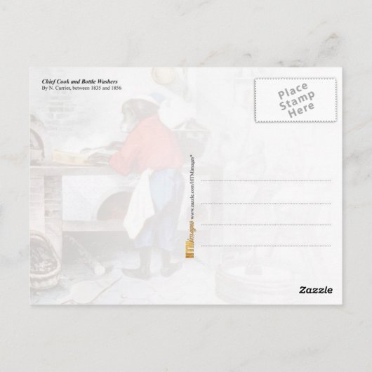 Carte Postale Chef Chimpanzé (Dos)