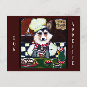 Carte Postale Chef Corgi