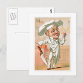 Carte Postale Chef Cuisine Vintage et art (Devant / Derrière)