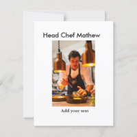 Chef cuisinier ajouter nom texte hommes cuisine bo