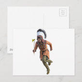 Carte Postale Chef de guerrier Cheyenne (Devant / Derrière)