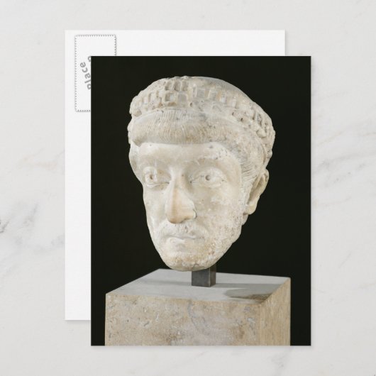 Carte Postale Chef de l'empereur Théodose II (Devant / Derrière)