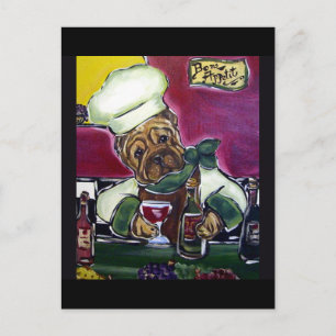 Carte Postale Chef de vin Shar-Pei