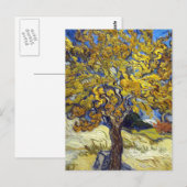Carte Postale Chef-d'œuvre d'art du mûrier de Van Gogh (Devant / Derrière)