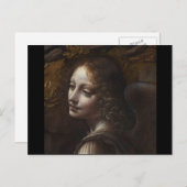 Carte Postale Chef d'un ange par Léonard de Vinci (Devant / Derrière)