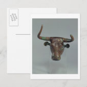 Carte Postale Chef d'un taureau, avec inscription royale sumérie (Devant / Derrière)