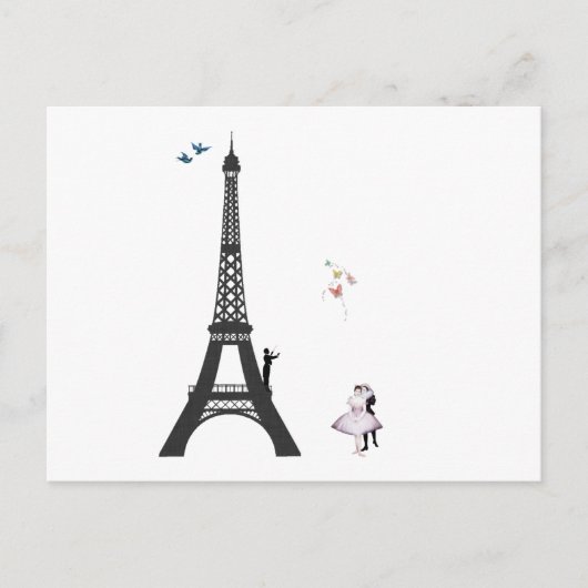 Carte Postale Chef Et Tour Eiffel (Devant)