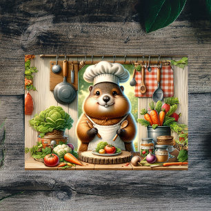 Carte Postale Chef Groundhog
