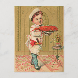 Carte Postale Chef homard Nourriture Vintage Et Art