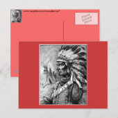 Carte Postale Chef indien américain (Devant / Derrière)