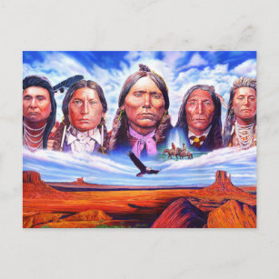 Carte Postale chef indigène américain