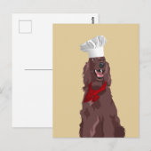 Carte Postale Chef Irlandais Red Setter Dog pour Amoureux de les (Devant / Derrière)