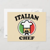 Carte Postale Chef italien (Devant / Derrière)