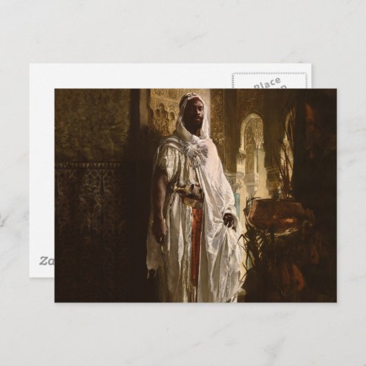 Carte Postale Chef Maure Art africain Peinture Portrait (Devant / Derrière)