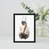 Carte Postale Chef Meercat Avec Baguette (Debout devant)