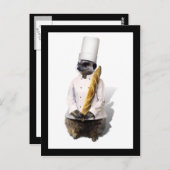 Carte Postale Chef Meercat Avec Baguette (Devant / Derrière)