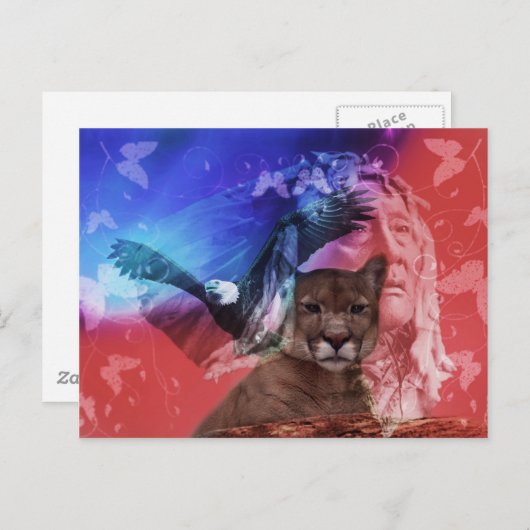 Carte Postale Chef Native American Indian (Devant / Derrière)