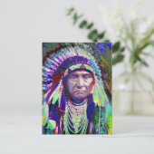 Carte Postale Chef Native American Indian (Debout devant)