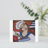 Carte Postale Chef pâtissier (Debout devant)