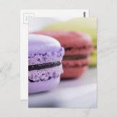 Carte Postale Chef pâtissier Pastel French Macaron (Devant / Derrière)