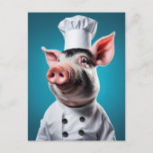 Carte Postale Chef Pig (Devant)