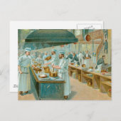 Carte Postale Chef Restaurant Cuisine Vintage et art (Devant / Derrière)