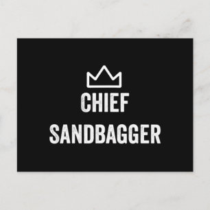 Carte Postale Chef Sandbagger Golf mème Bjj Chess Sandbag
