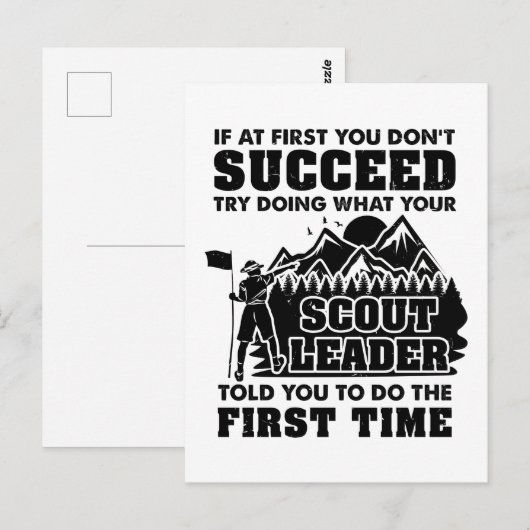 Carte Postale Chef scout (Devant / Derrière)