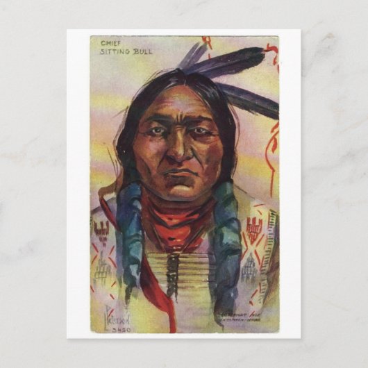 Carte Postale Chef Sitting Bull (Devant)