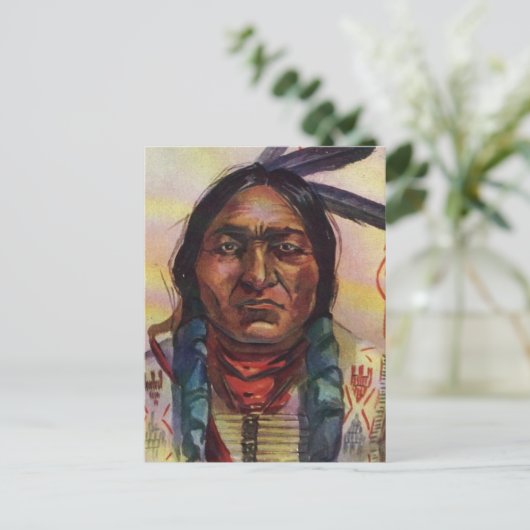 Carte Postale Chef Sitting Bull (Debout devant)