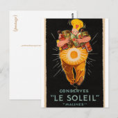 Carte Postale Chef Vintage "Le Soleil" (Devant / Derrière)