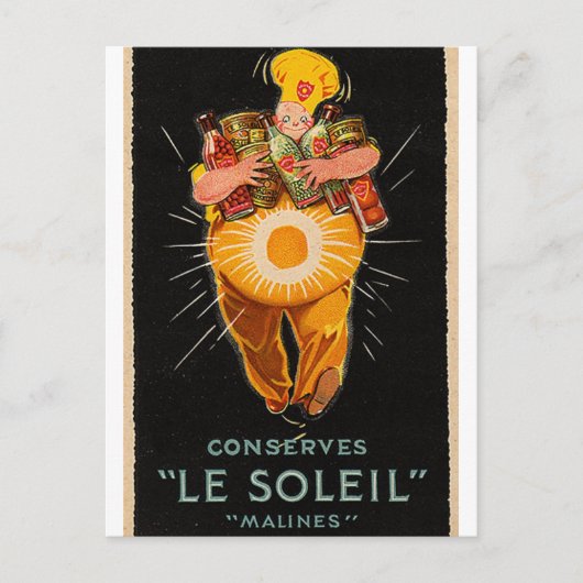 Carte Postale Chef Vintage "Le Soleil" (Devant)