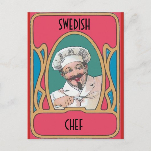 Carte Postale Chef vintage, modifier le texte (Devant)