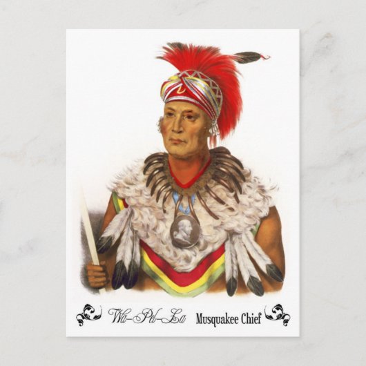 Carte Postale Chef Wapello, chef Musquakee (Devant)