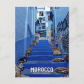 Carte Postale Chefchaouen La Ville Bleue Marocaine Salutations (Devant)