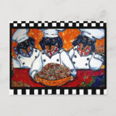 Carte Postale Chefs Dachshund (Devant)