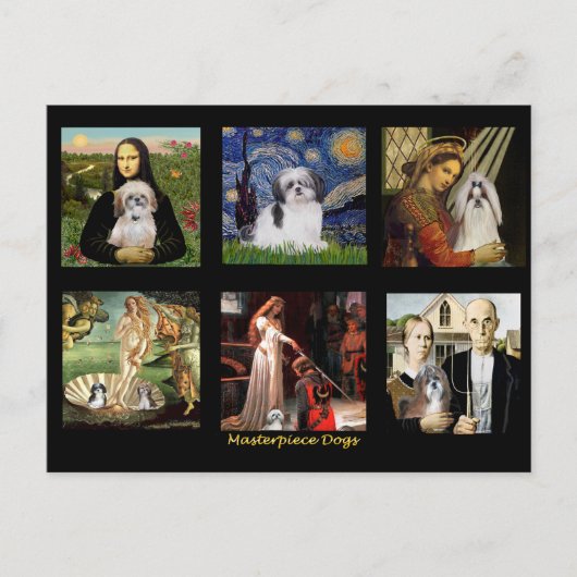 Carte Postale Chefs-d'œuvre Composite-Shih Tzus (Devant)