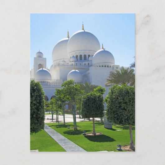 Carte Postale Cheik Zayed Grand Mosque couvre d'un dôme 1 (Devant)
