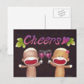 Carte postale Chek Sock Monkeys (Devant / Derrière)
