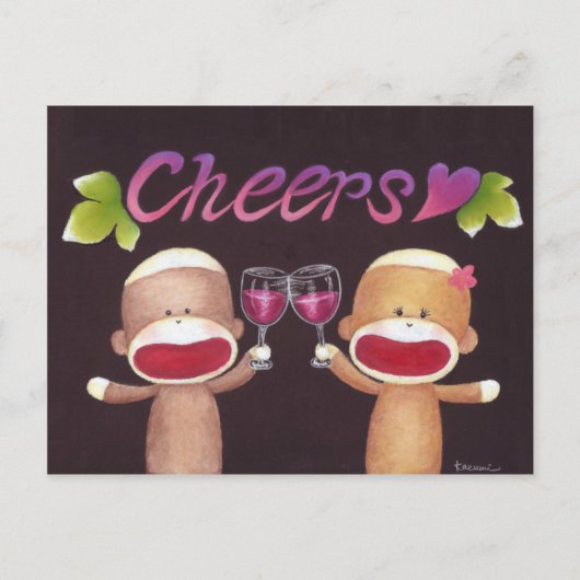 Carte postale Chek Sock Monkeys (Devant)