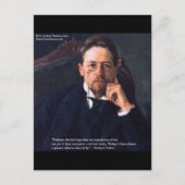 Carte Postale Chekhov "Love Normal State" Citation Cadeaux Tee - (Devant)