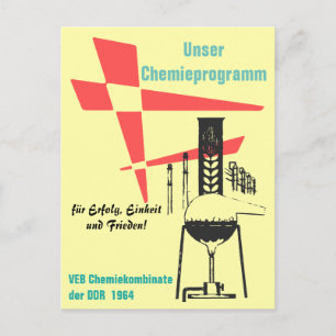 Carte Postale Chemie Werbedesign/Plakatdesign DDR 60er.